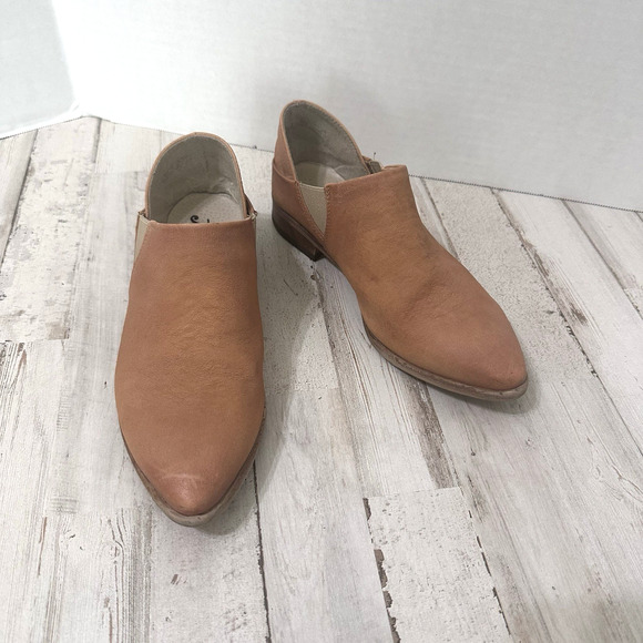 Free People Shoes - Free People Azalea Ankle Booties 37 Size 7 6718 Brown Pull On Boho Casual Shoes